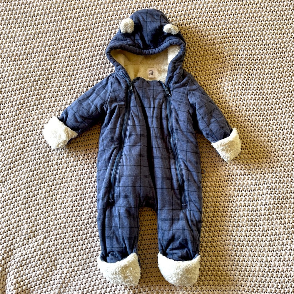 Baby GAP Teal Terry Romper Size 0-3 Months